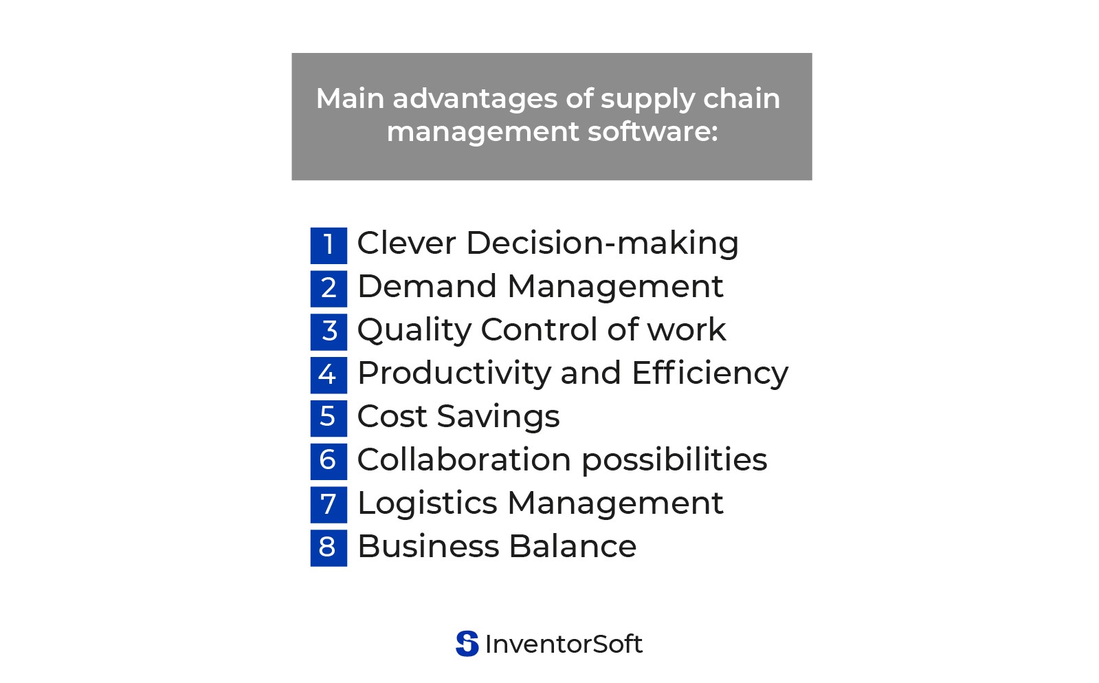 main advantages of supply chain management software