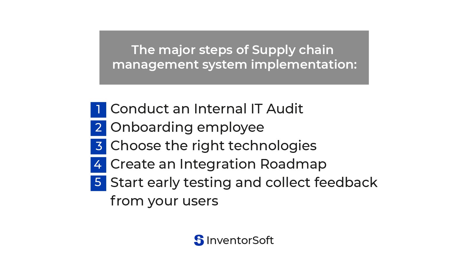 steps of supply chain management system implementation