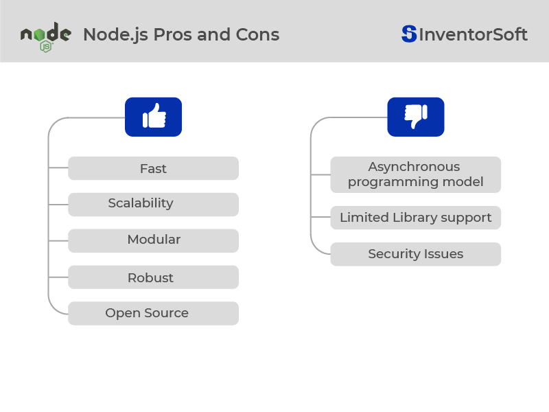 node.js pros and cons