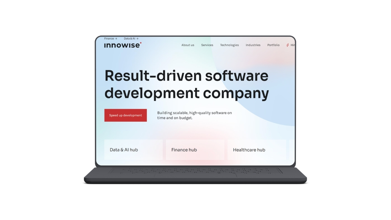 Innowise — healthcare IT services company website