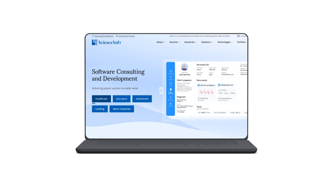 ScienceSoft — healthcare software development services provider